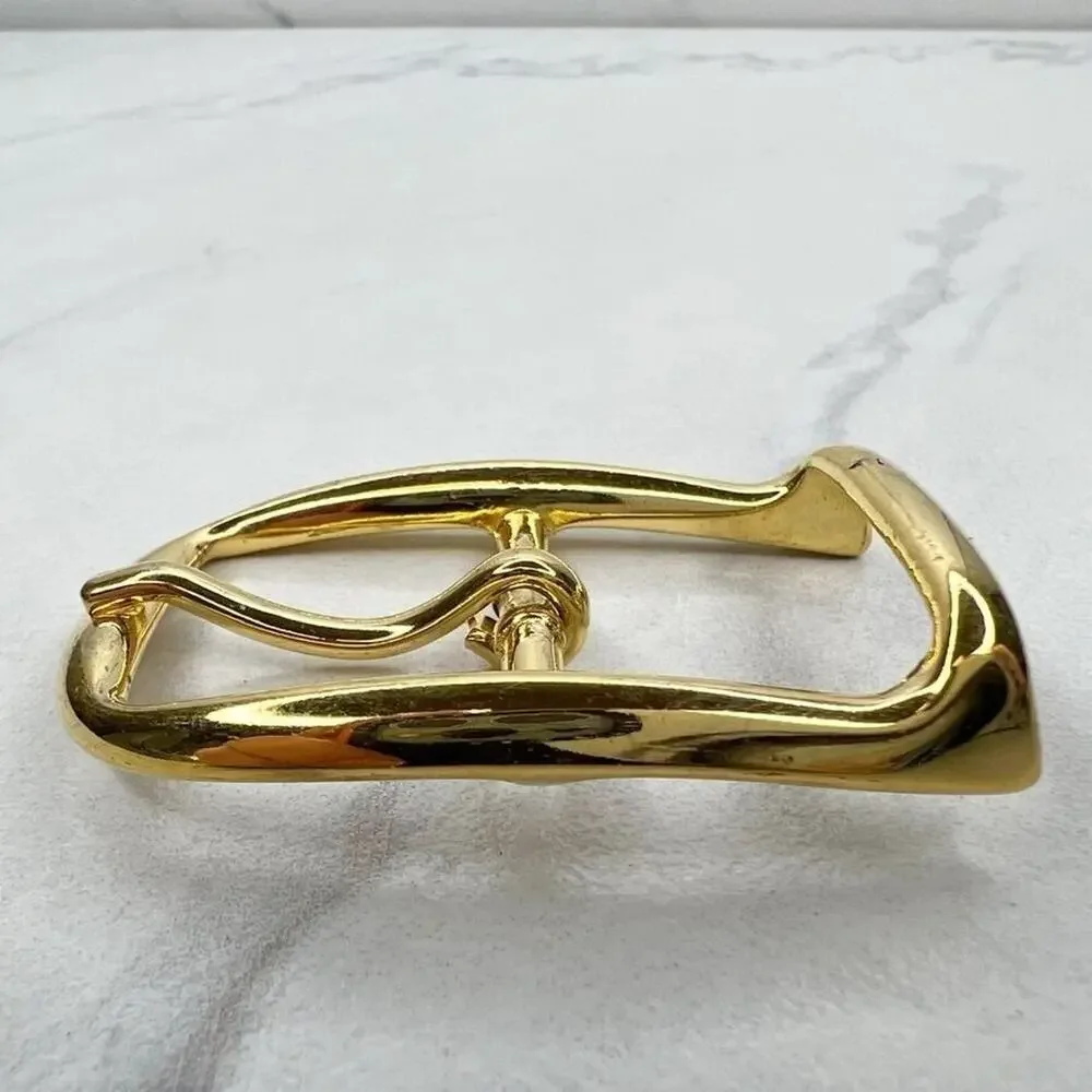 Vintage Gold Tone Simple Basic Belt Buckle for up to 1 Inch Belt
